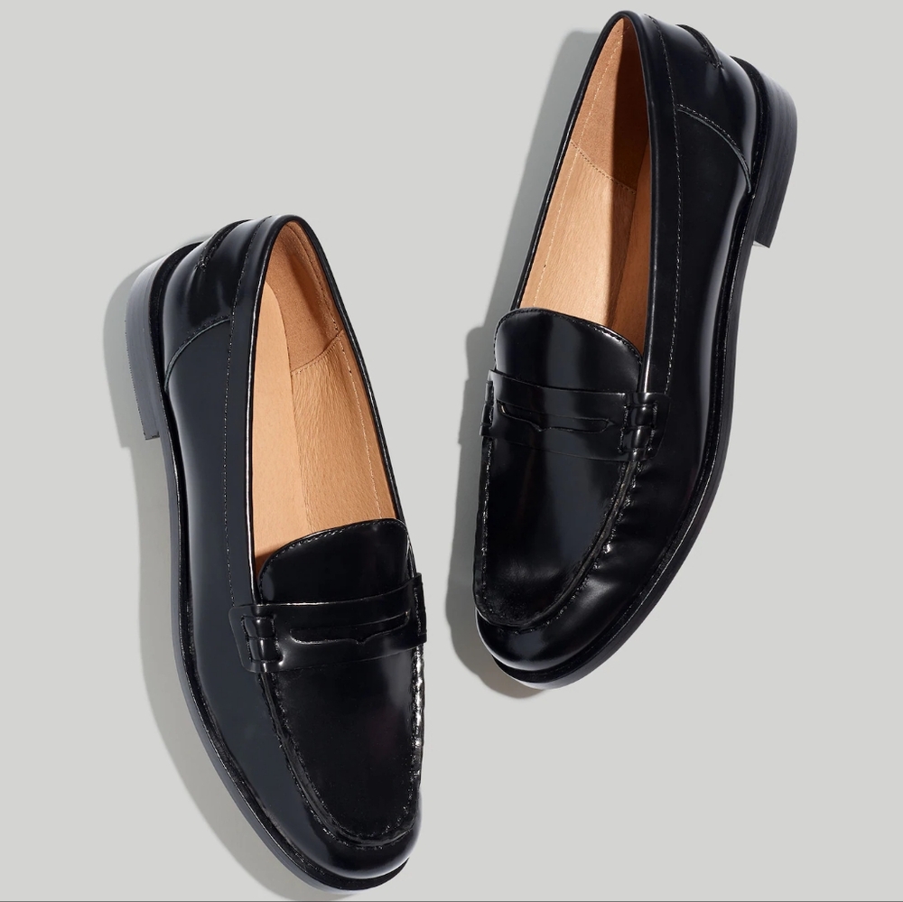 Madewell Black Leather Loafers